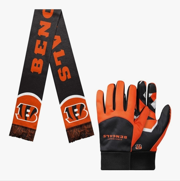 Source Unknown Other - Cincinnati Bengals Scarf and Gloves Set. NWT.